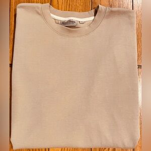 Amongst Others Boxy Fit Short Sleeve, oversized Tee, tan, size large